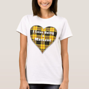 Ik hou van een MacLeod Lewis Clan Tartan Heart. T-shirt