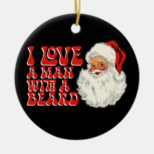 Ik hou van een man met een baard Sinterklaas Kerst Keramisch Ornament