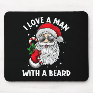 Ik hou van een Man met een baard sinterklaas kerst Muismat