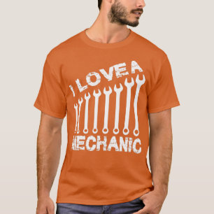 Ik hou van een mechanisch t-shirt