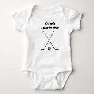 Ik hou van een ockey met twee muisklikken design romper