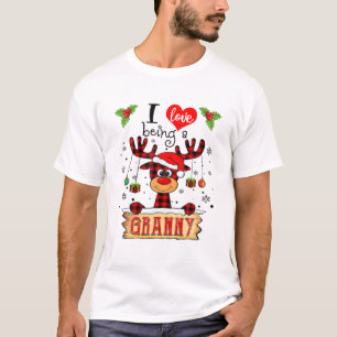 Ik hou van een oma rennige kersttefje Xma T-shirt