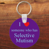 Ik hou van een selectieve mutisme sleutelhanger (Voorkant)