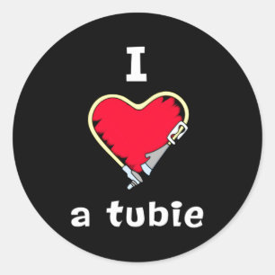 Ik hou van een Tubie Feeding Tube Awareness Week Ronde Sticker