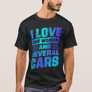 Ik hou van één vrouw en verschillende automonteur t-shirt