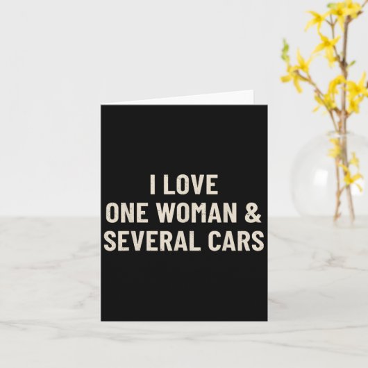 Ik hou van één vrouw en verschillende grappige aut kaart (Gele Bloem)