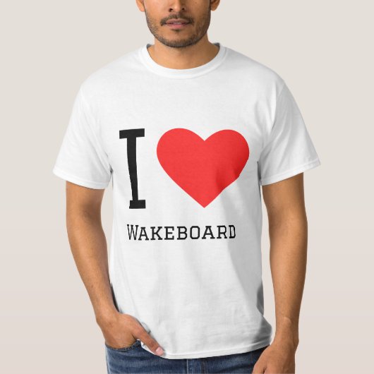 Ik hou van een wakeboard t-shirt (Voorkant)