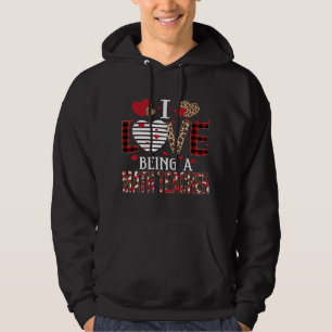 Ik hou van een Wiskunde leraar rode speldenharten Hoodie