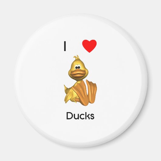 Ik hou van eenden magneet (Voorkant)