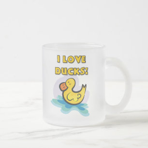Ik hou van eenden matglas koffiemok