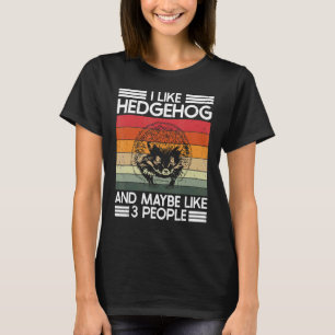 Ik hou van egel en 3 mensen die egel-overs klappen t-shirt