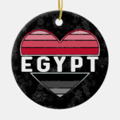 Ik hou van Egypte, Egyptisch hart Keramisch Ornament (Voorkant)