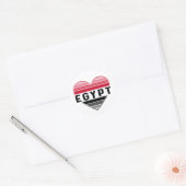 Ik hou van Egypte, Egyptisch hart Ronde Sticker (Envelop)
