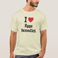 Ik hou van Eieren Benedict hart T-Shirt