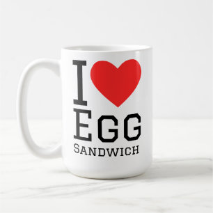 Ik hou van eieren sandwich koffiemok