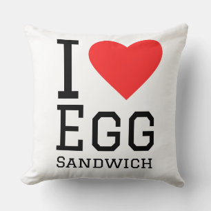 Ik hou van eieren sandwich kussen