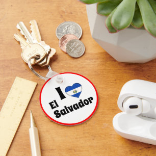 Ik hou van El Salvador & Heart - reizen/sport Sleutelhanger