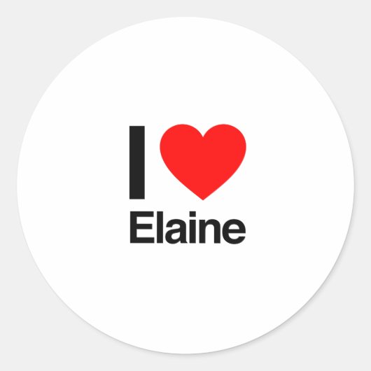 ik hou van elaine ronde sticker (Voorkant)