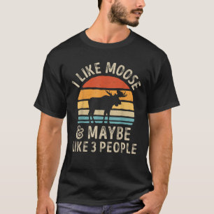 Ik hou van elanden en misschien wel van 3 mensen d t-shirt