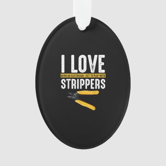 Ik hou van elektrische elektriciteit ornament (voorkant)