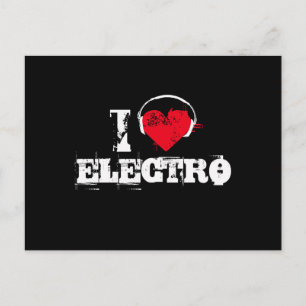 Ik hou van elektro briefkaart