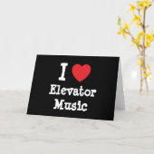 Ik hou van Elevator Music hart op maat gepersonali Kaart (Gele Bloem)