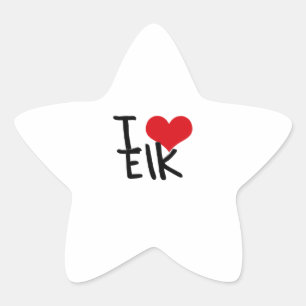 Ik hou van Elk Ster Sticker