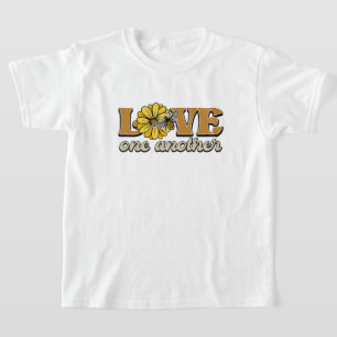 Ik hou van elkaar prachtige Bumble Bee Floral Art T-shirt