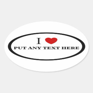 - Ik hou van "elke tekst hier" Sticker