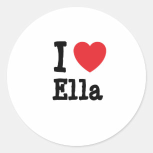Ik hou van Ella hart T-Shirt Ronde Sticker