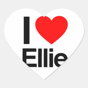 ik hou van ellie hart sticker