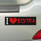 Ik hou van Elvira Broken Heart Bumpersticker (Op auto)