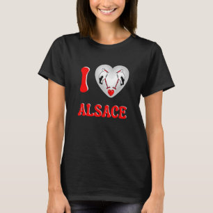 Ik hou van Elzasser Land van de ooievaars Toerisme T-shirt