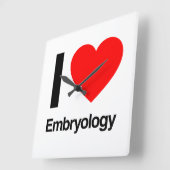 ik hou van embryo ' s vierkante klok (Hoek)