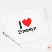 ik hou van emersyn rechthoekige sticker (Envelop)