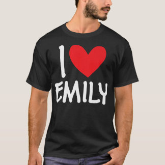 Ik hou van Emily Name Personalized Girl Woman BFF  T-shirt