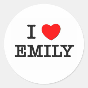 Ik hou van Emily Ronde Sticker
