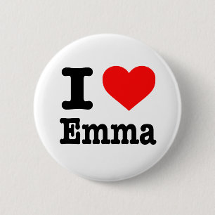 "Ik hou van EMMA" Ronde Button 5,7 Cm