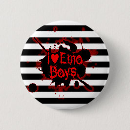 Ik hou van Emo Boys Ronde Button 5,7 Cm