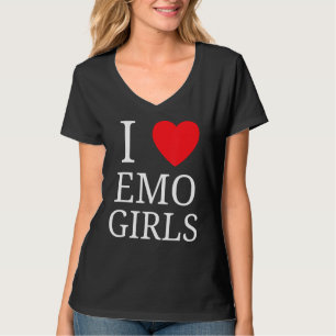 Ik hou van emo-meisjes ik hoor emo-meisjes 5 t-shirt