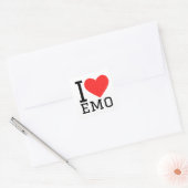Ik hou van emo vierkante sticker (Envelop)