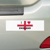 Ik hou van Engeland Bumpersticker (Op auto)