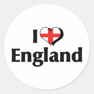 Ik hou van Engeland vlag Ronde Sticker