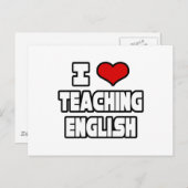 Ik hou van Engels leren Briefkaart (Voorkant / Achterkant)