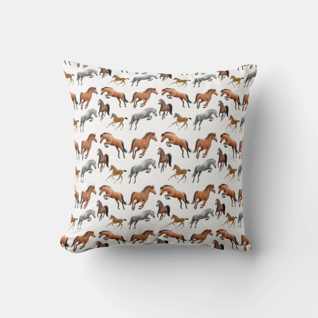 Ik hou van Engelse jumperpaarden Pillow Kussen (Voorkant)