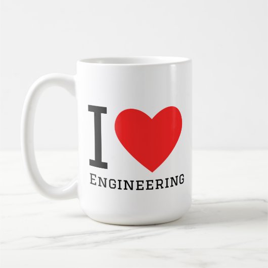 Ik hou van engineering koffiemok (Links)