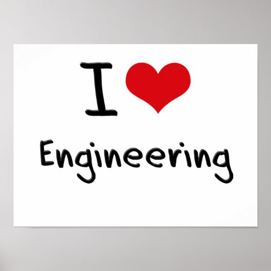 Ik hou van Engineering Poster (Voorkant)