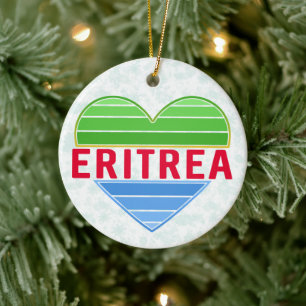 Ik hou van Eritrea, Eritrees hart Keramisch Ornament