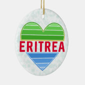 Ik hou van Eritrea, Eritrees hart Keramisch Ornament (Rechts)