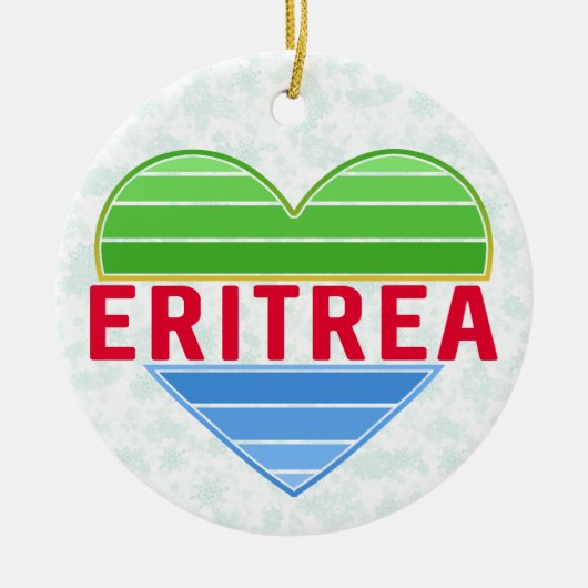 Ik hou van Eritrea, Eritrees hart Keramisch Ornament (Voorkant)